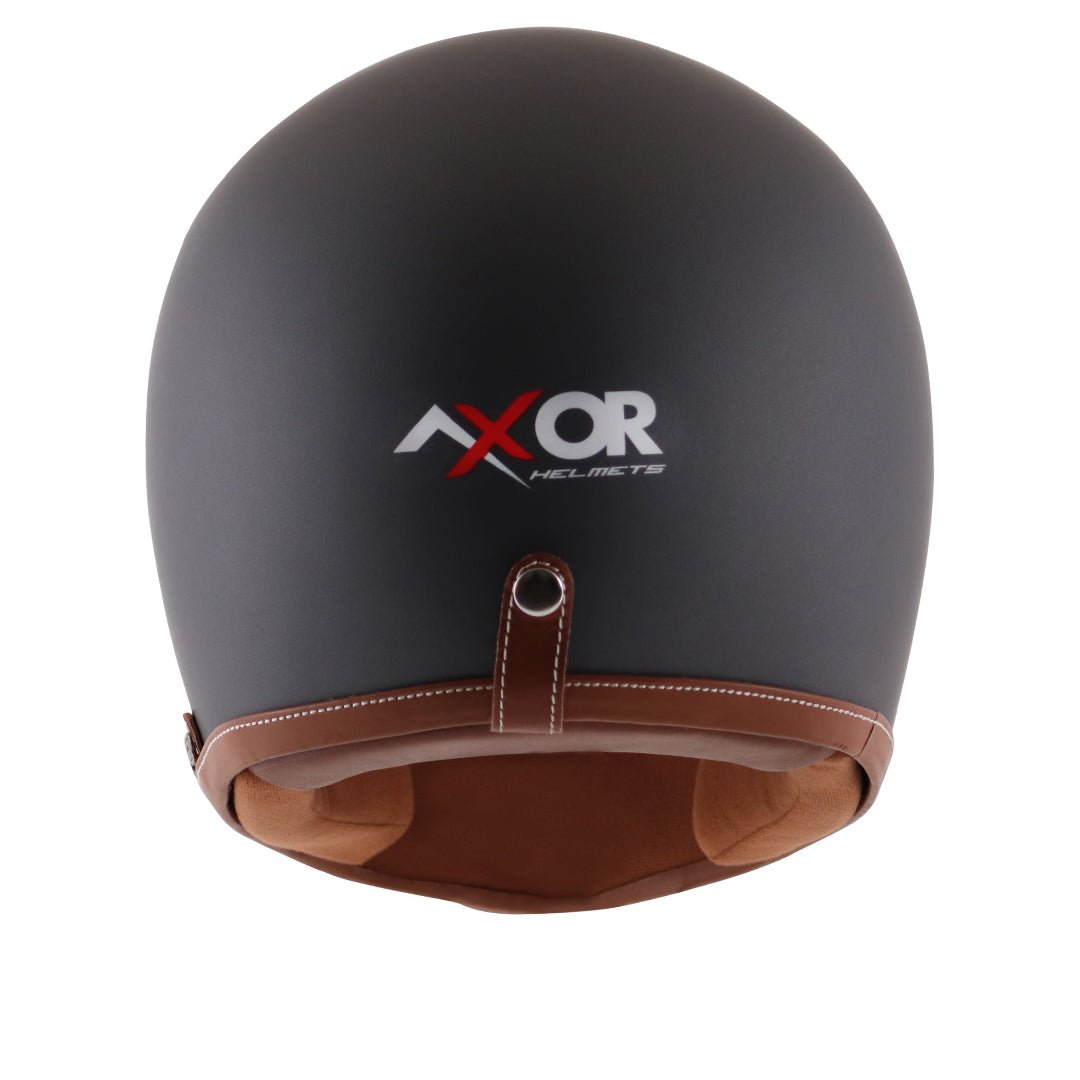 Axor Retro Moto-X Helmet (Dull Black) - Image 5