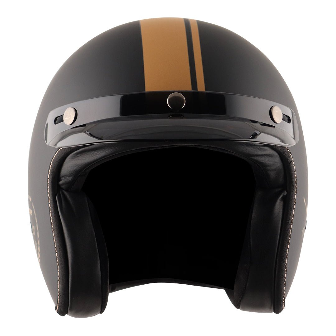 AXOR Retro Jet Euro Globe Helmet (Dull Black) - Image 2