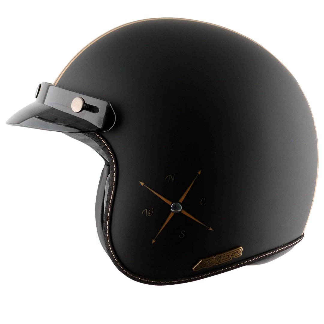 AXOR Retro Jet Euro Globe Helmet (Dull Black) - Image 3