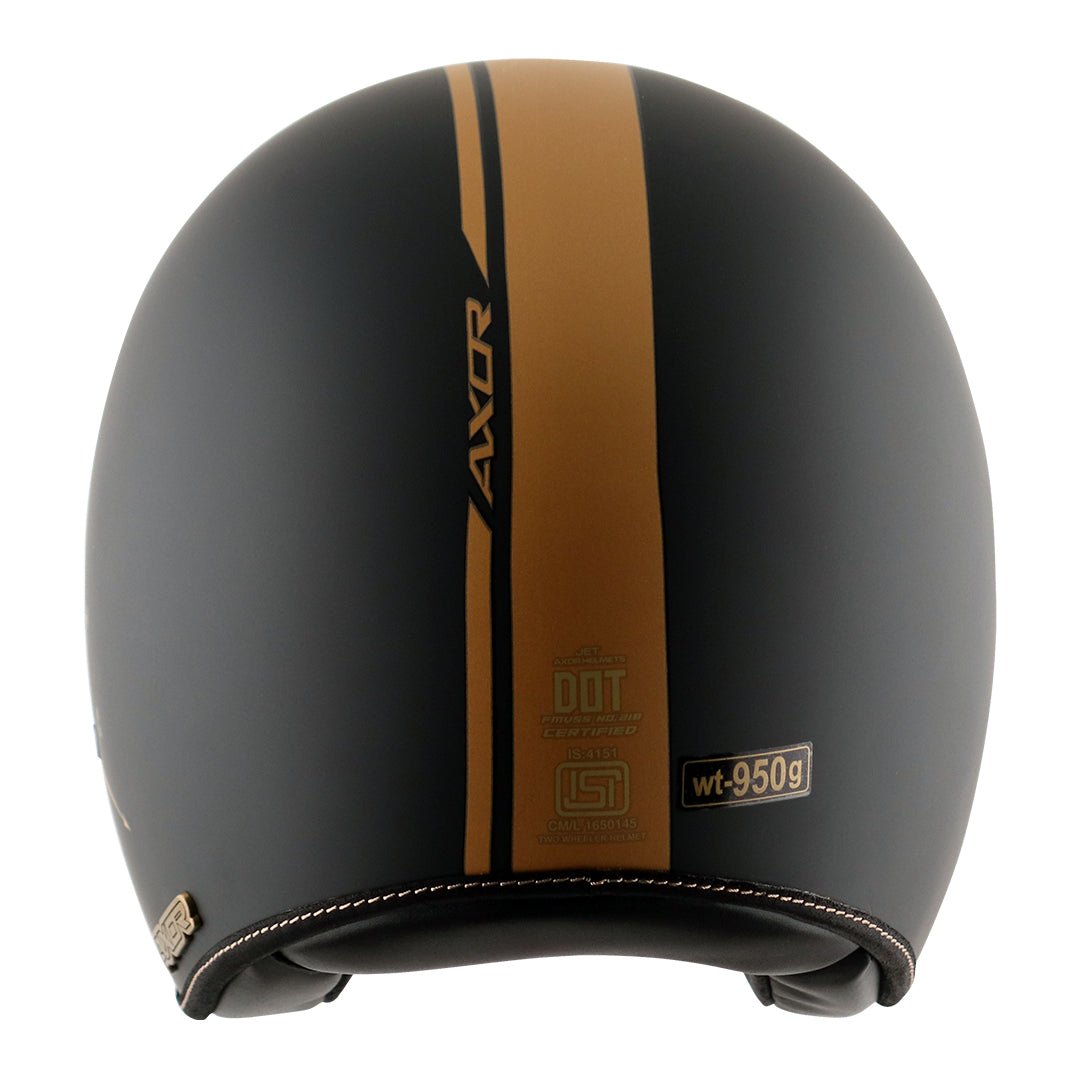 AXOR Retro Jet Euro Globe Helmet (Dull Black) - Image 5