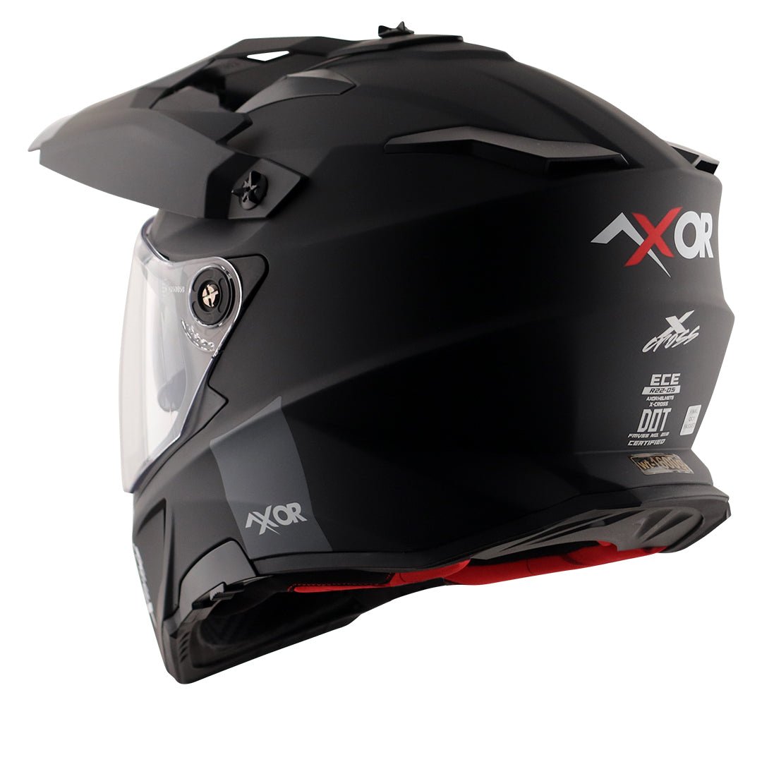 X-Cross Dual Visor Helmet (Dull Black) - Image 5
