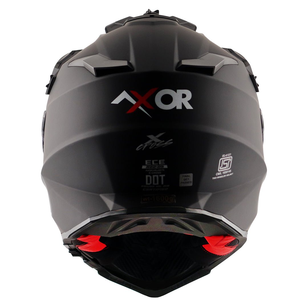 X-Cross Dual Visor Helmet (Dull Black) - Image 6
