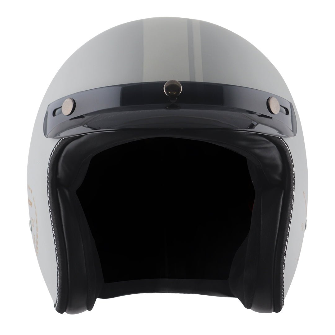 AXOR Retro Jet Euro Globe Helmet (Dull Cool Grey) - Image 2
