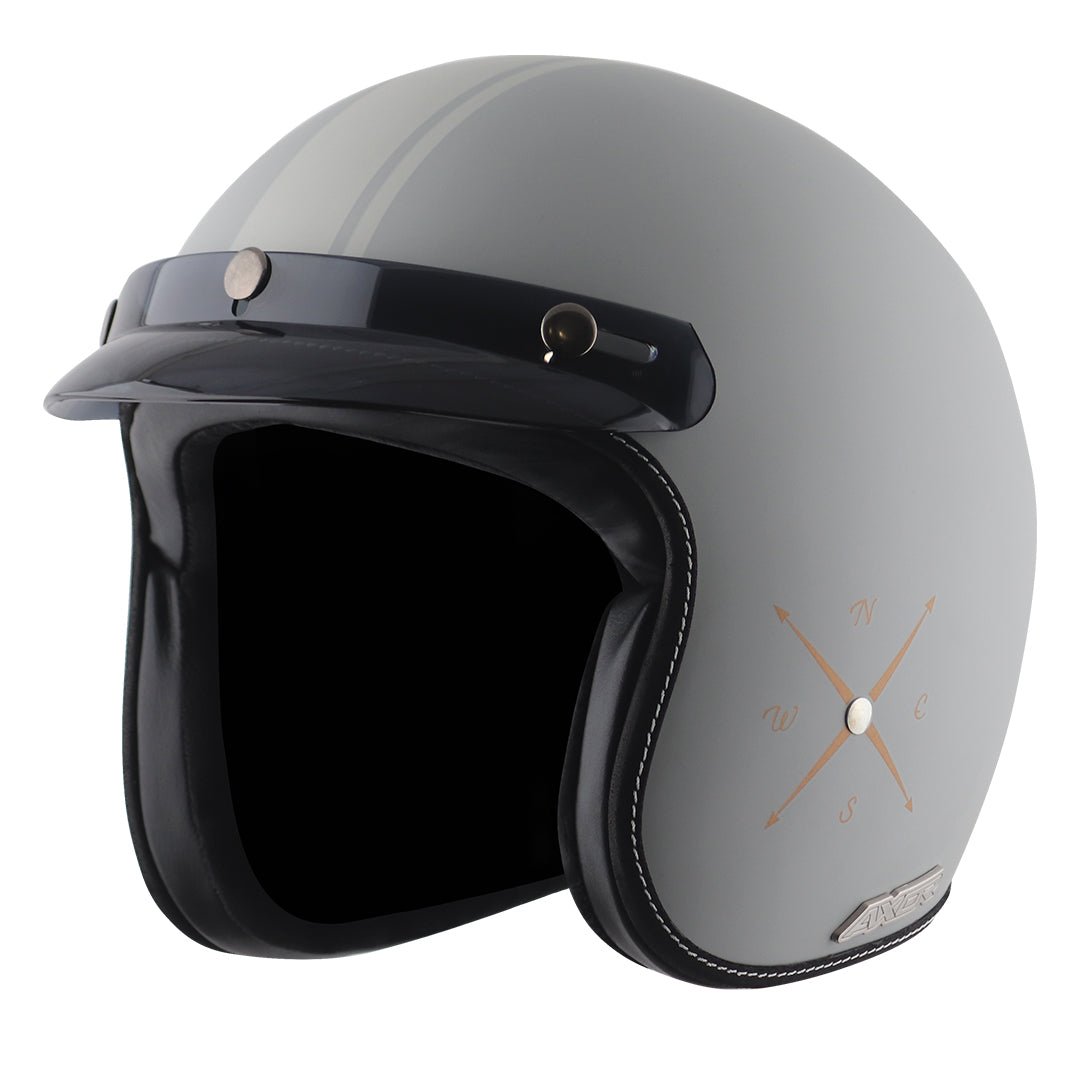 AXOR Retro Jet Euro Globe Helmet (Dull Cool Grey)