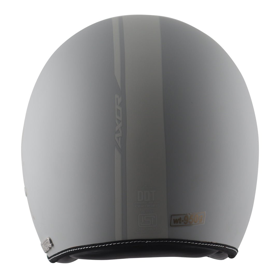 AXOR Retro Jet Euro Globe Helmet (Dull Cool Grey) - Image 5