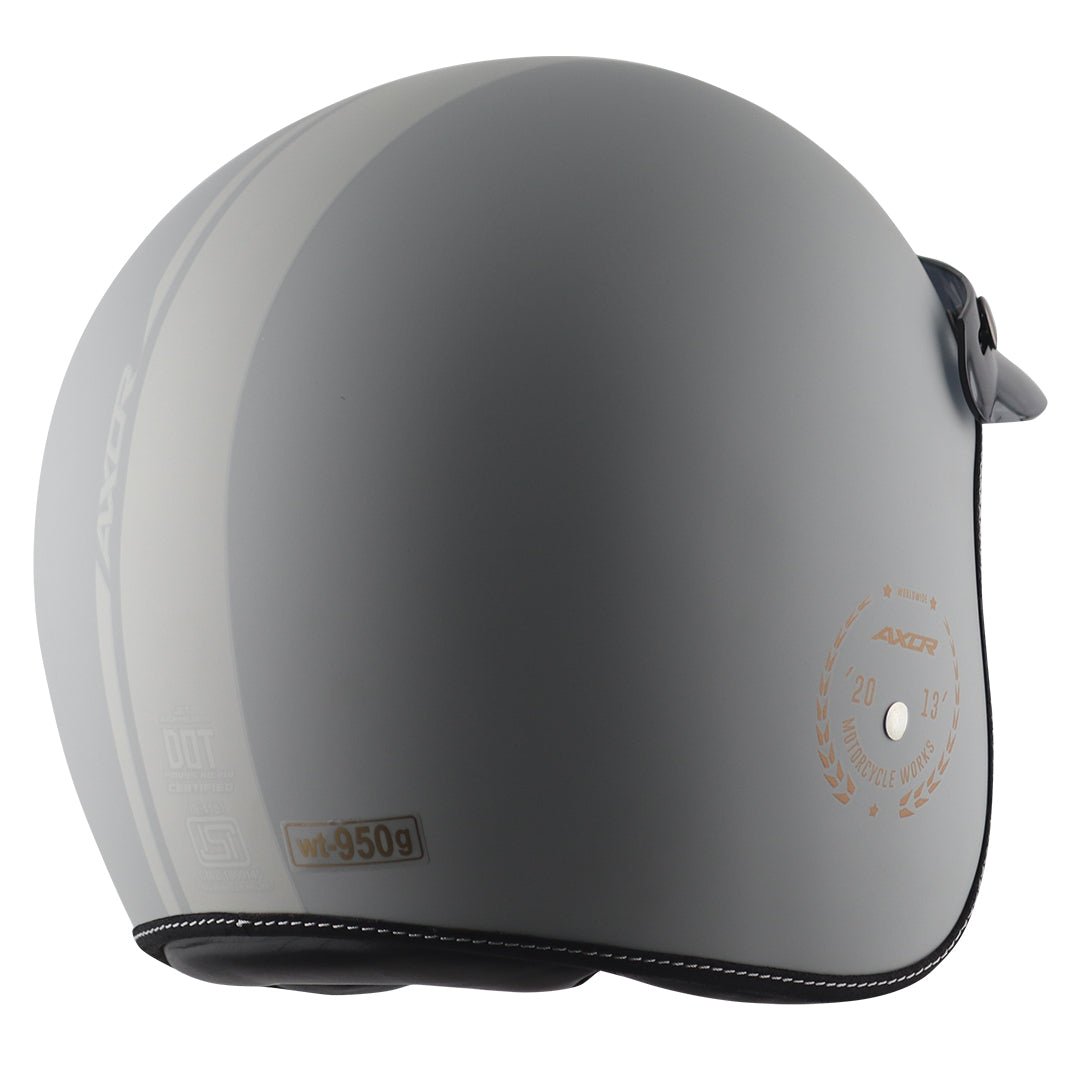 AXOR Retro Jet Euro Globe Helmet (Dull Cool Grey) - Image 6