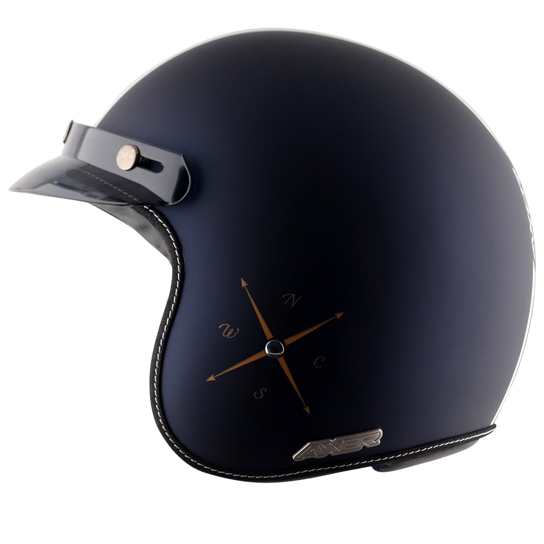 AXOR Retro Jet Euro Globe Helmet (Dull Royal Blue) - Image 3