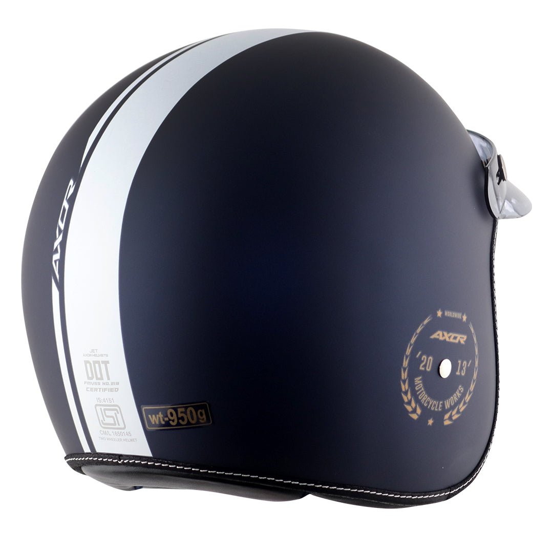 AXOR Retro Jet Euro Globe Helmet (Dull Royal Blue) - Image 6