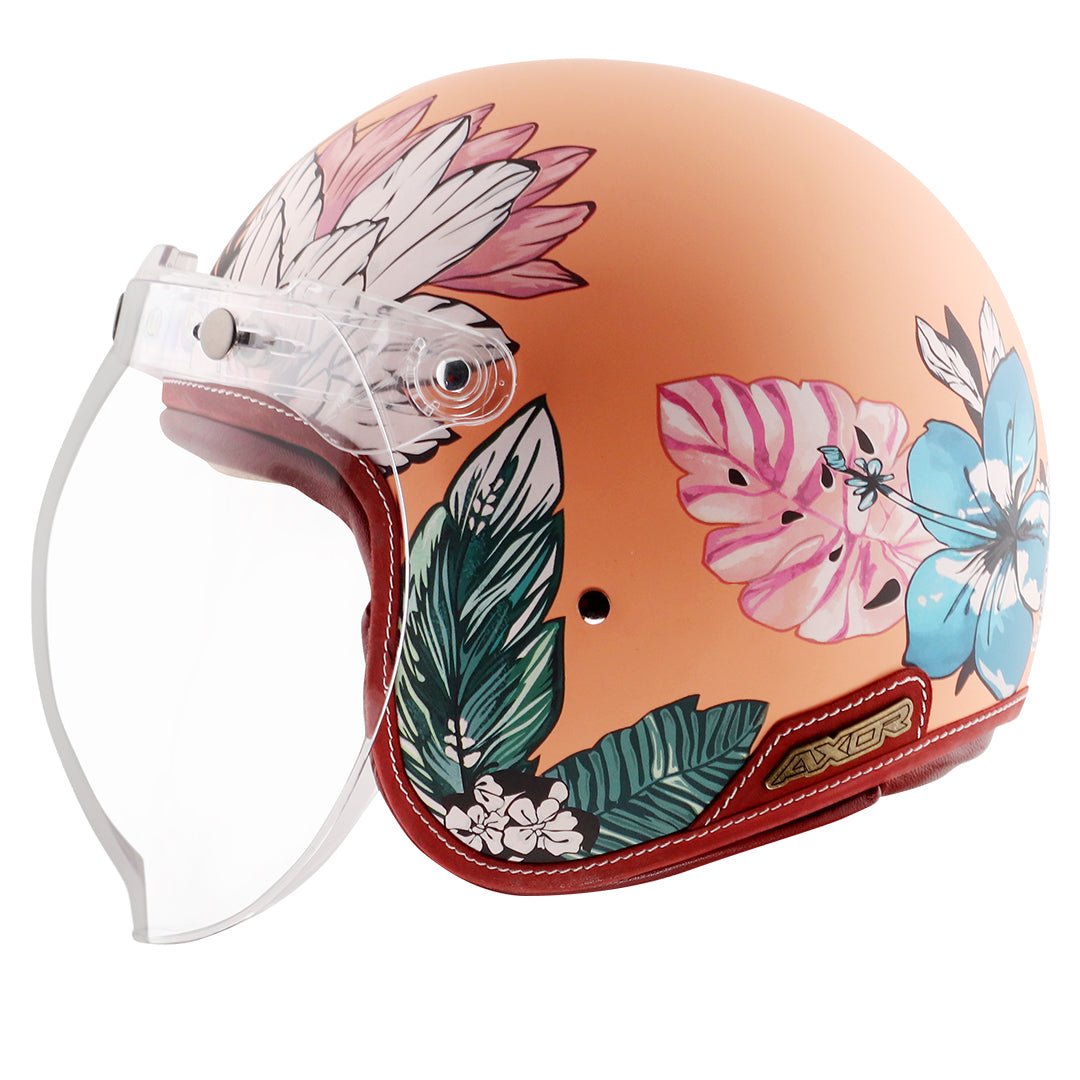 Axor Retro Jet Hawaii Women'S Helmet (Peach) - Image 3