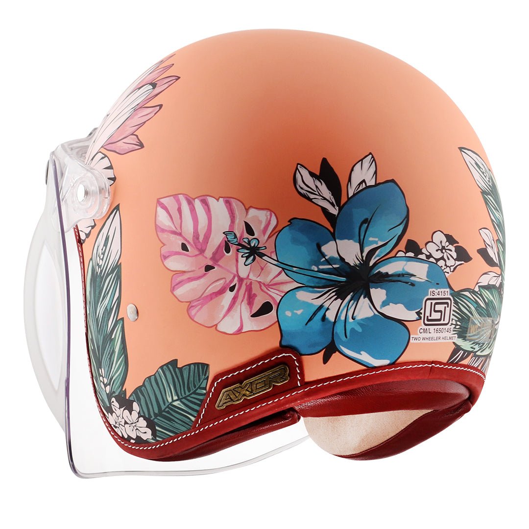 Axor Retro Jet Hawaii Women'S Helmet (Peach) - Image 4