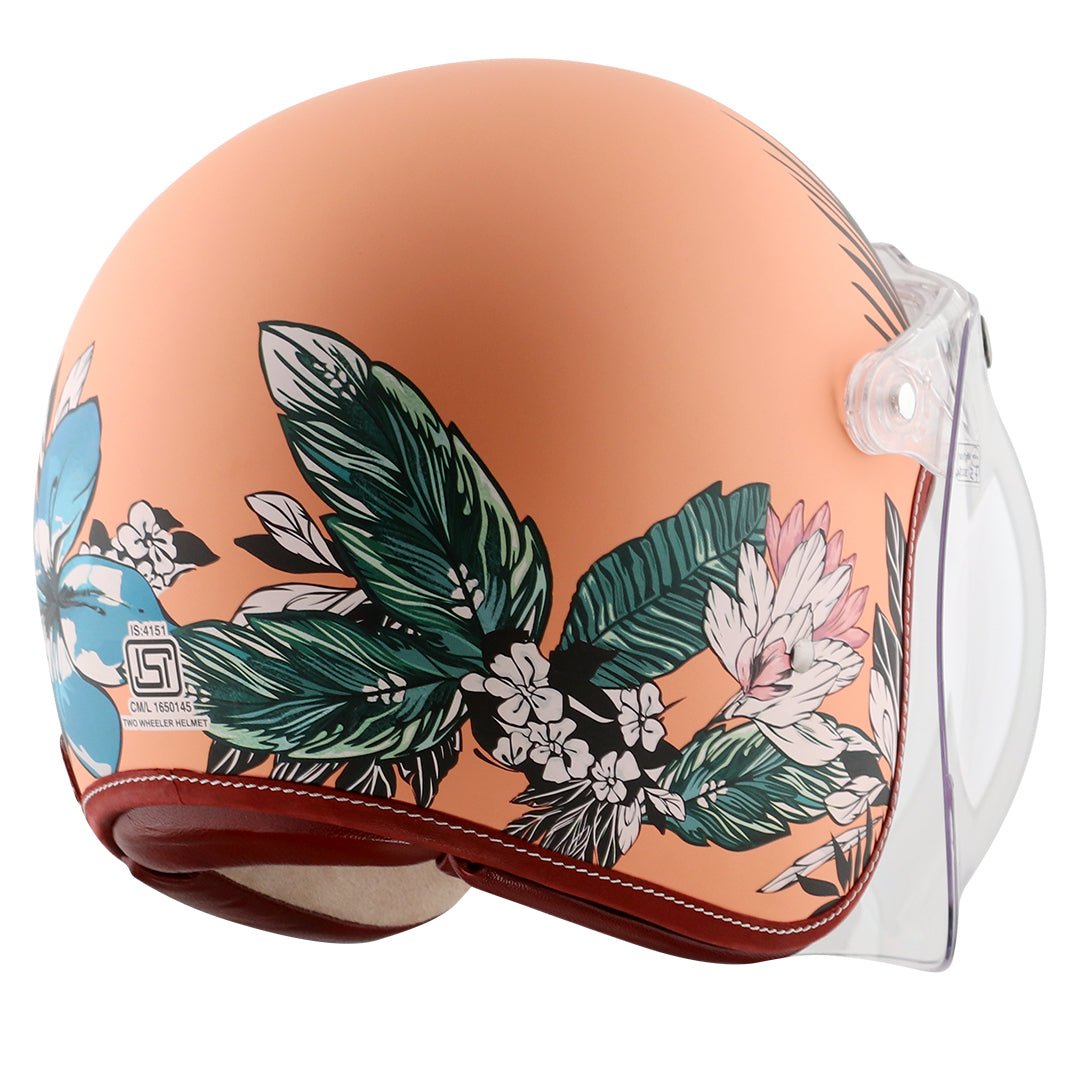 Axor Retro Jet Hawaii Women'S Helmet (Peach) - Image 6