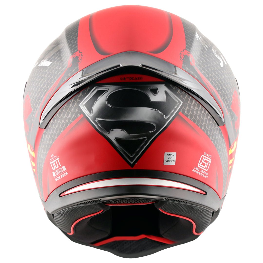 Hunter Dc Superman Helmet (Dull Red Black) - Image 4