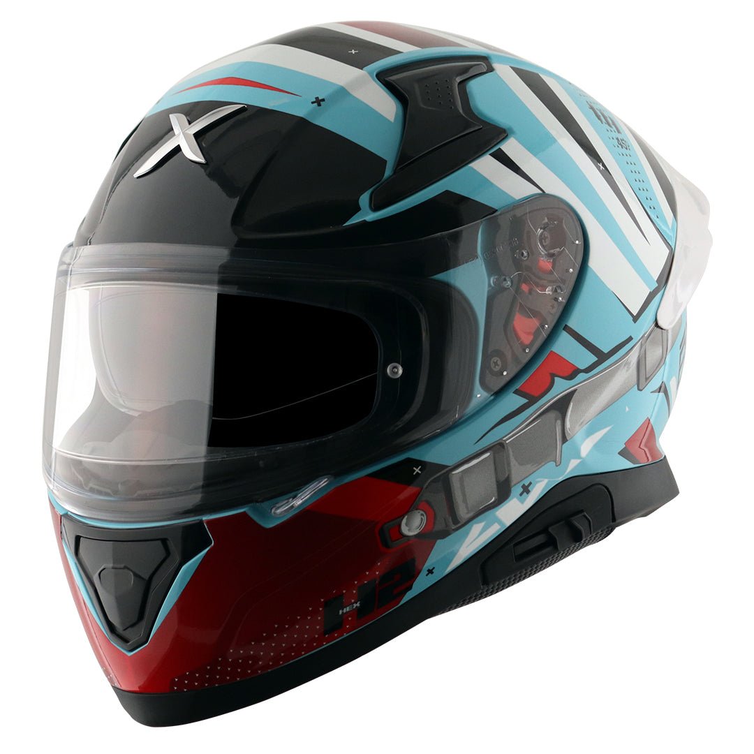 Apex Hex-2 Helmet (Hex Blue Red) - Image 2