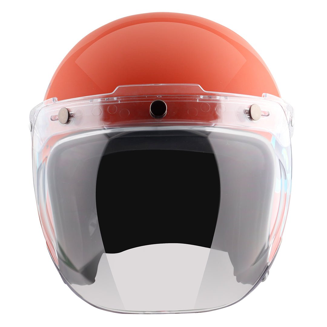 AXOR Retro Jet Sportz C13 Helmet (Orange Blue) - Image 2