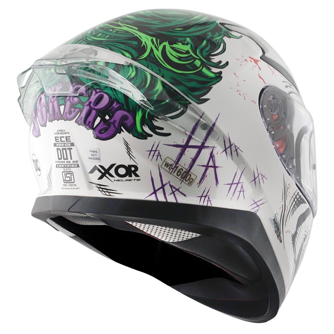 Apex Dc Joker Helmet (White Green) - Image 6