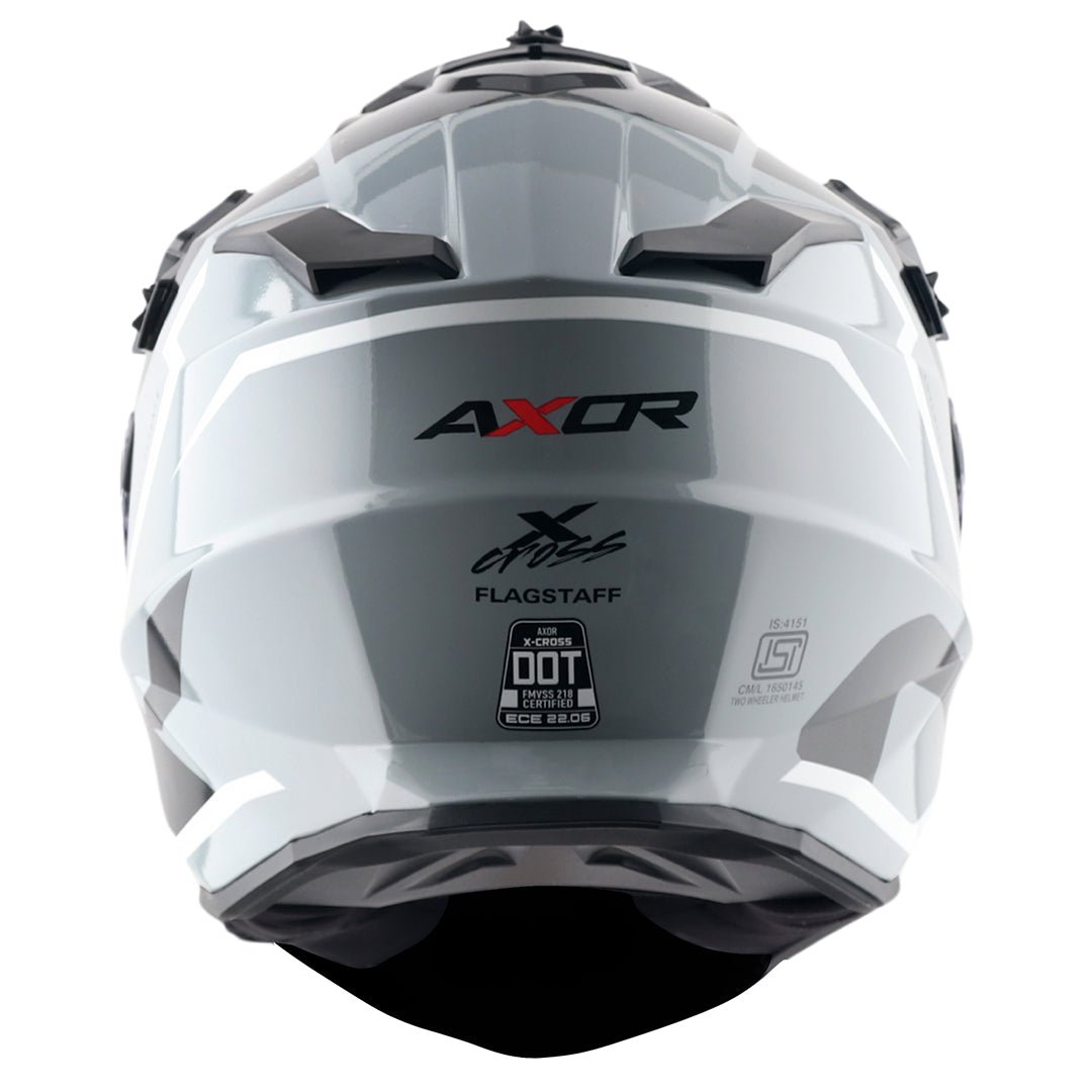 X-Cross Dual Visor Flagstaff Helmet (Nardo Grey Black) - Image 6