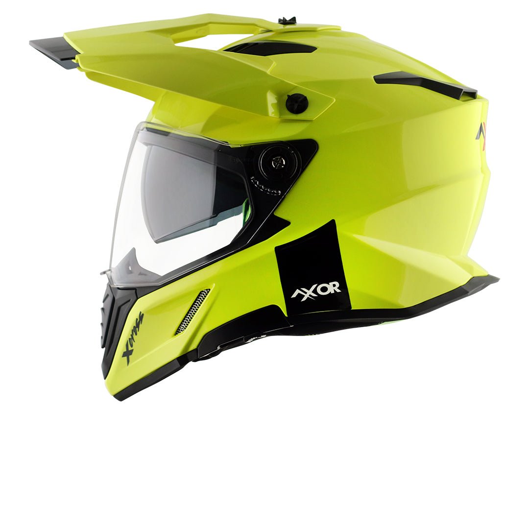 X-Cross Dual Visor Helmet (Neon Yellow) - Image 4