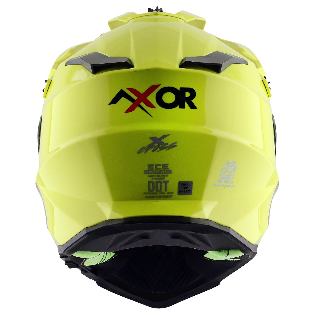 X-Cross Dual Visor Helmet (Neon Yellow) - Image 6