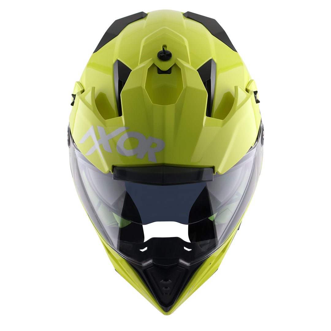 X-Cross Dual Visor Helmet (Neon Yellow) - Image 10