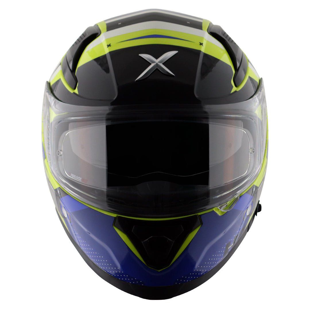 Apex Hex-2 Helmet (Neon Yellow Blue) - Image 3