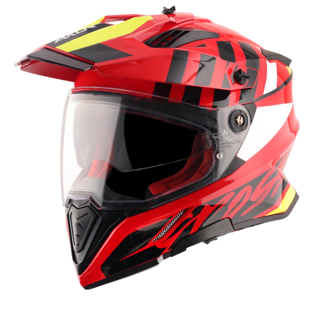X-Cross Dual Visor Orbit Helmet (Red Black)