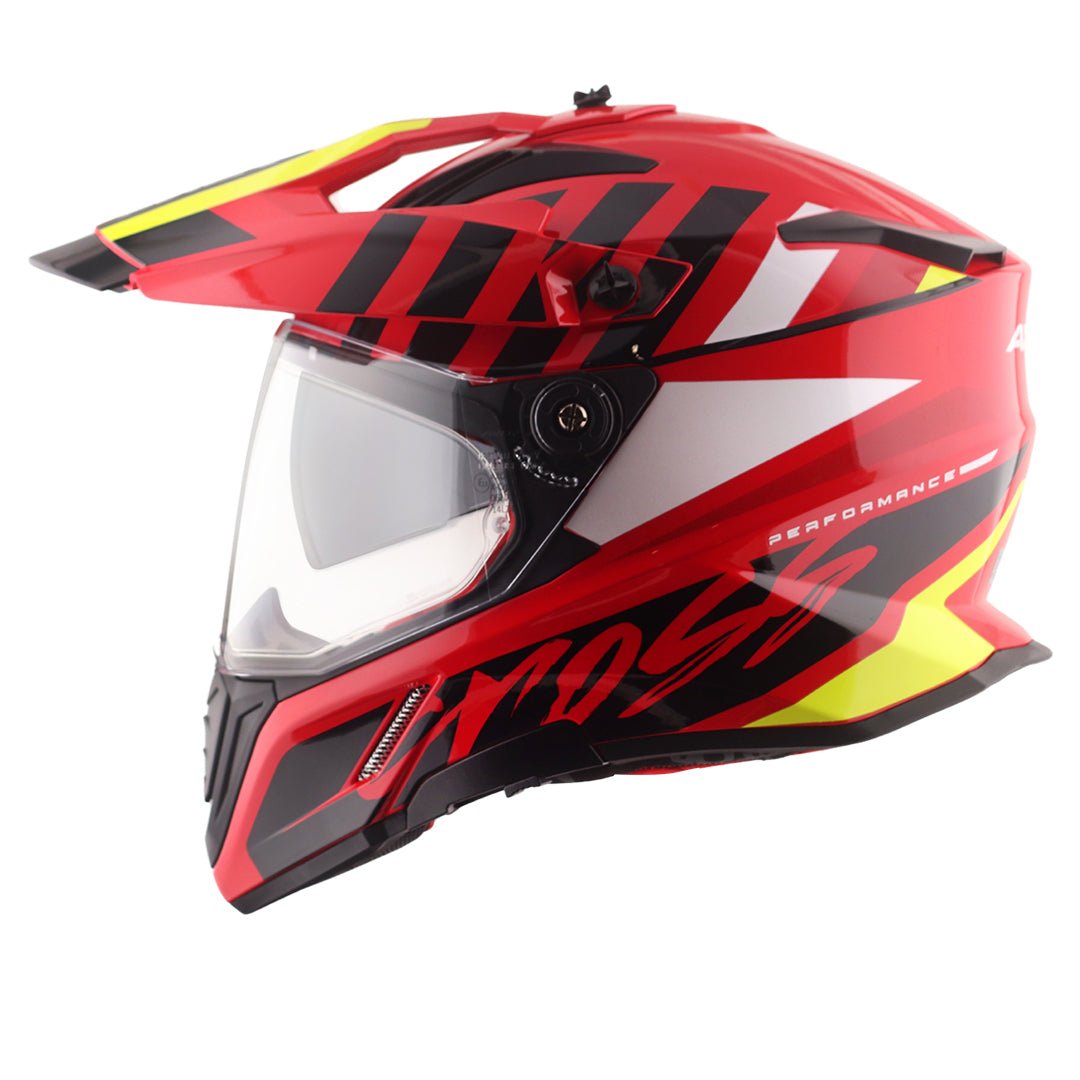 X-Cross Dual Visor Orbit Helmet (Red Black) - Image 3