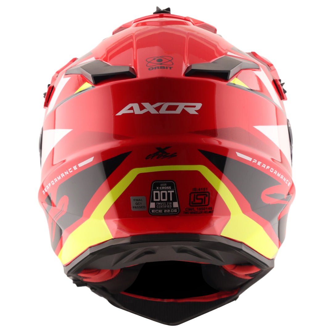 X-Cross Dual Visor Orbit Helmet (Red Black) - Image 5