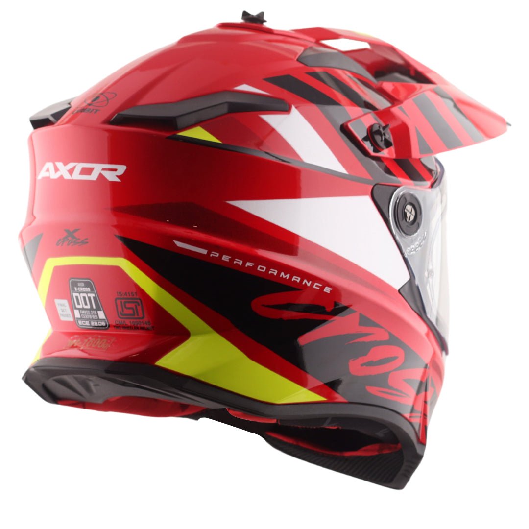 X-Cross Dual Visor Orbit Helmet (Red Black) - Image 6