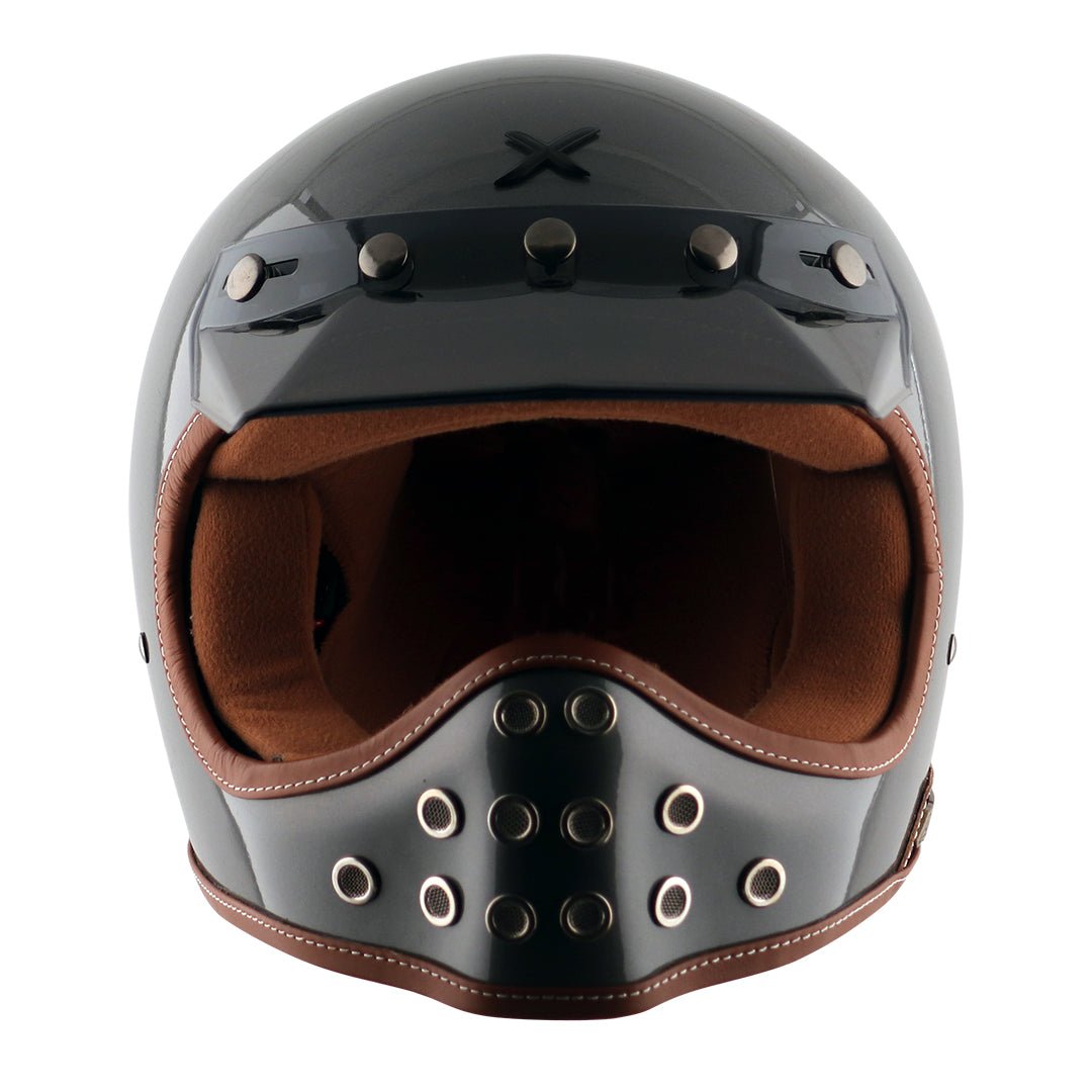 Axor Retro Moto-X Helmet (Athena Grey) - Image 2