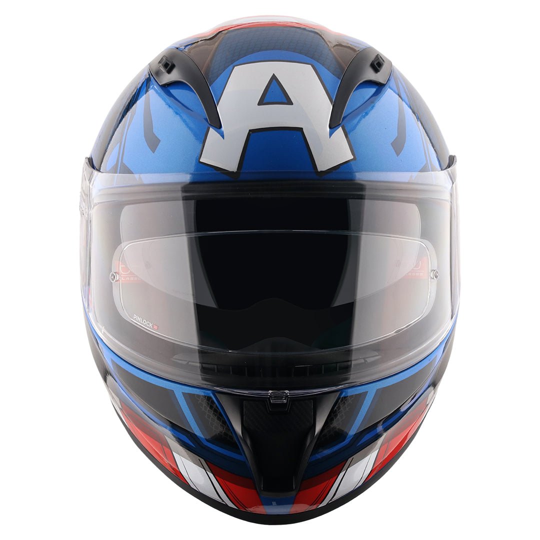 Street Marvel Captain America Helmet (Blue Red White) - Image 3