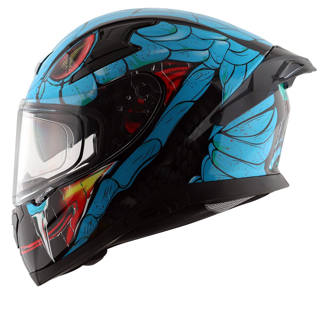 Apex Venomous Helmet (Black Neon Blue)