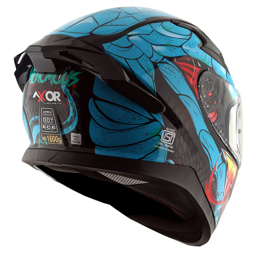Apex Venomous Helmet (Black Neon Blue) - Image 6