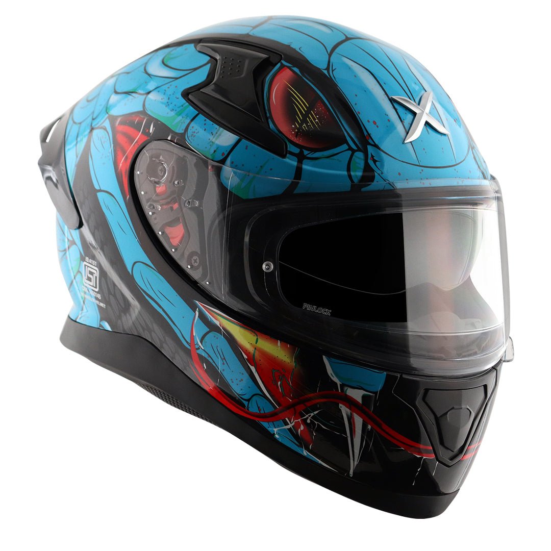 Apex Venomous Helmet (Black Neon Blue) - Image 4