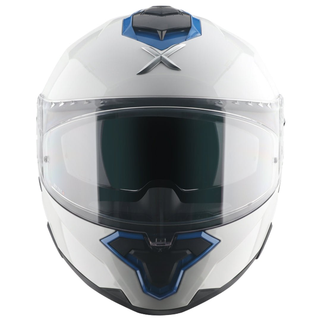 Axor Brutale Corsa Dual Spoiler Helmet (White Blue) - Image 3