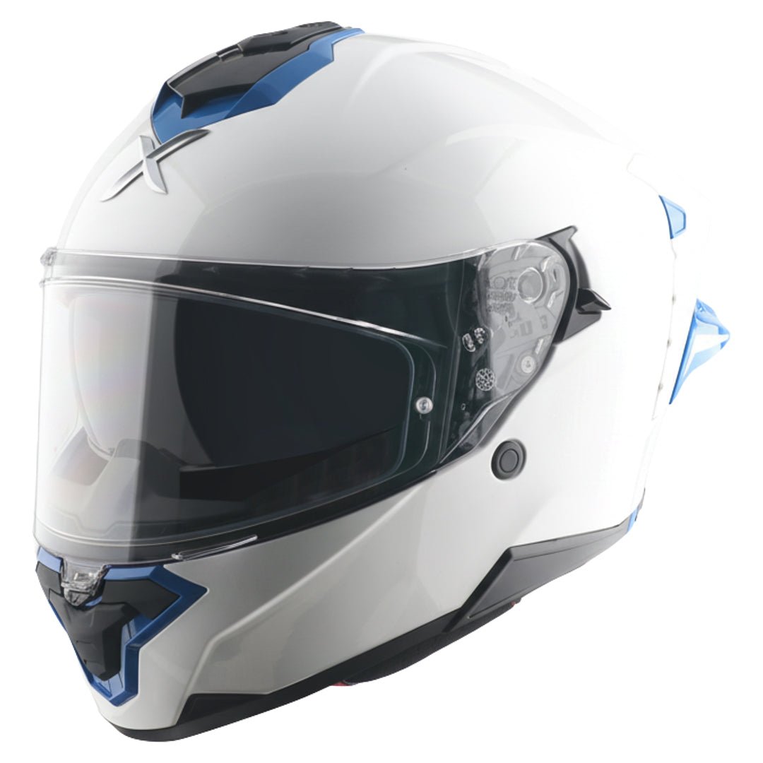 Axor Brutale Corsa Dual Spoiler Helmet (White Blue) - Image 2