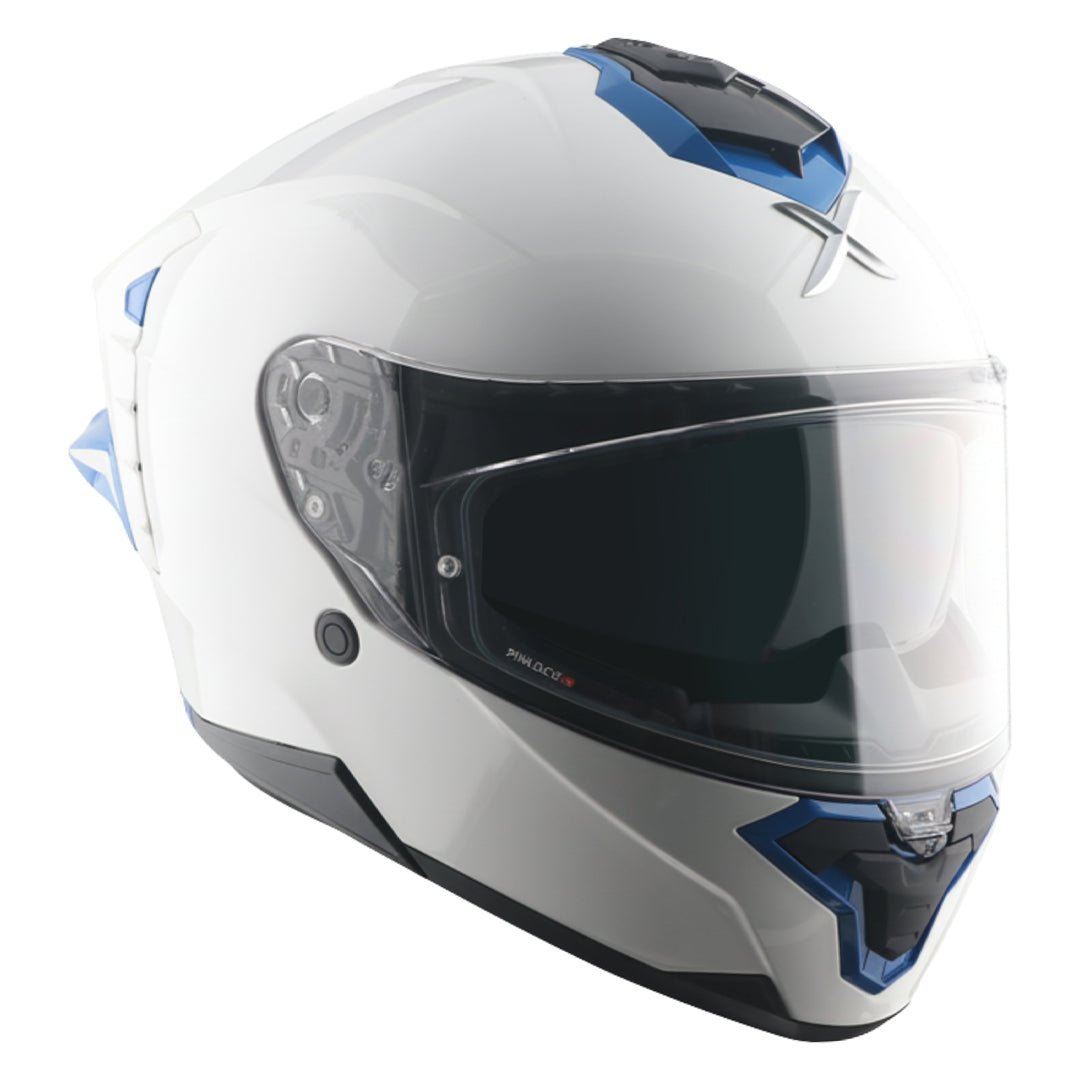 Axor Brutale Corsa Dual Spoiler Helmet (White Blue) - Image 4