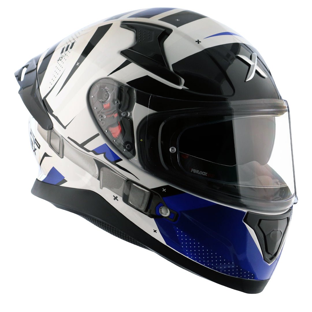 Apex Hex-2 Helmet (White Blue) - Image 4