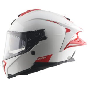 Axor Brutale Corsa Dual Spoiler Helmet (White Red)