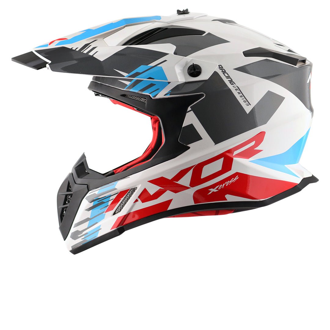 X-Cross X1 Helmet (White Red) - Image 3