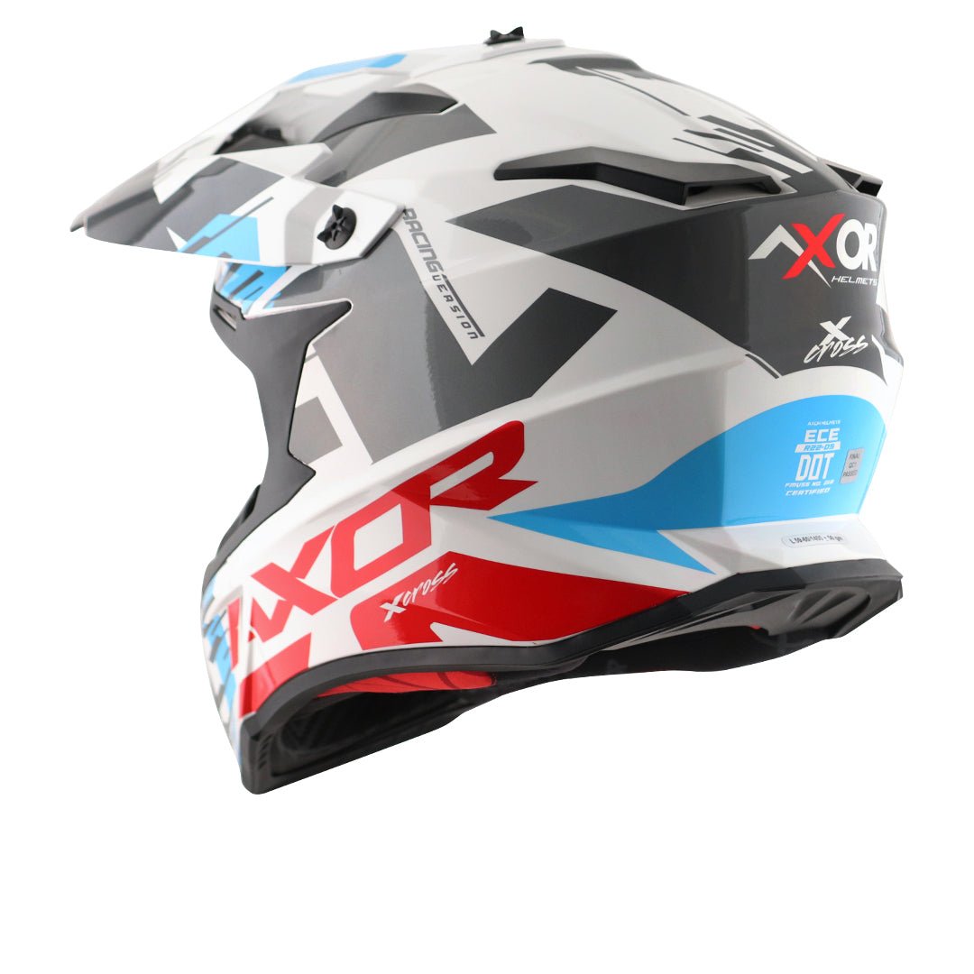 X-Cross X1 Helmet (White Red) - Image 4