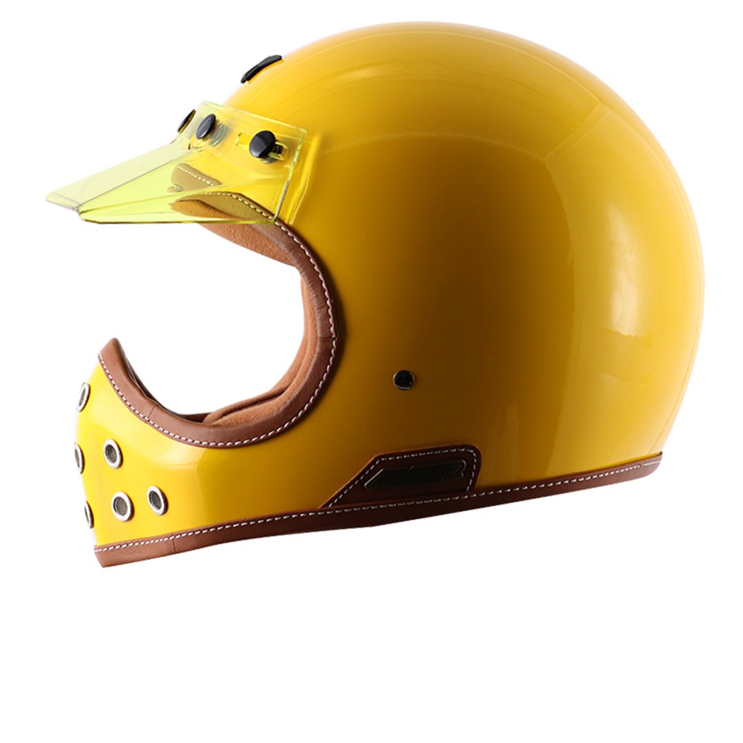 Axor Retro Moto-X Helmet (Yellow) - Image 3