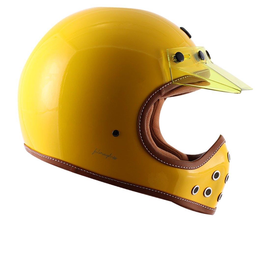 Axor Retro Moto-X Helmet (Yellow) - Image 7