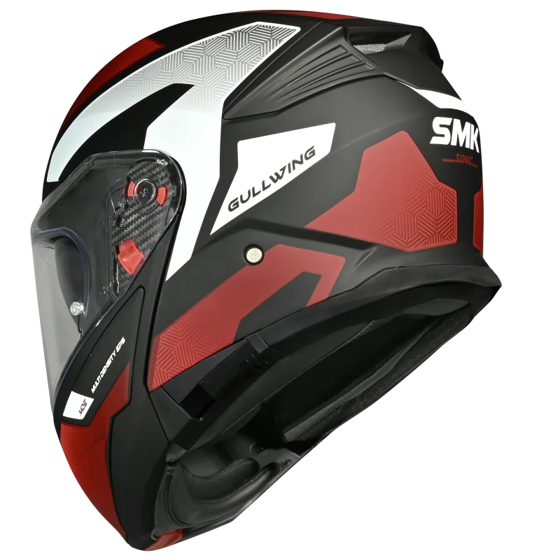 SMK GULLWING SONIC MATT BLACK/ RED/ WHITE (MA231) - Image 4